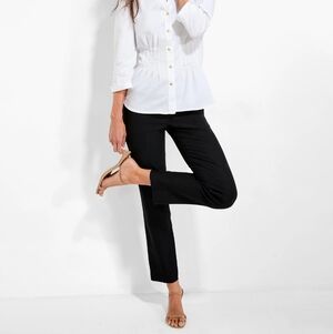 NIC+ZOE Onyx Black Wonderstretch Straight-Leg Pants